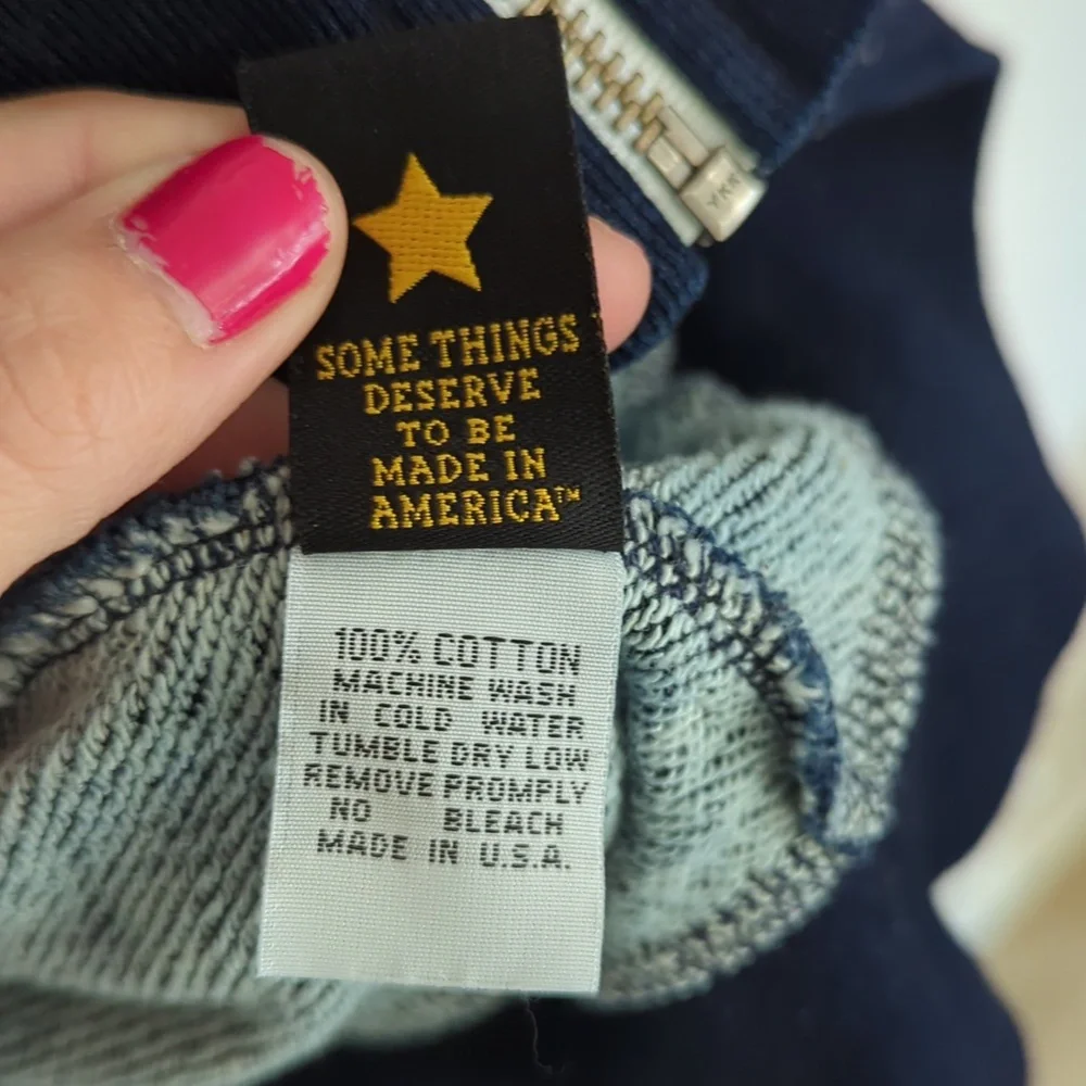 Brave Star American Made Sumo Denim Blue Hoodie Size XL_10